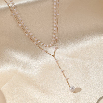 Double-Layer Pearl-Style Necklace (photo 4)