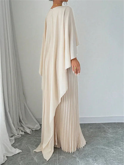 Women's Loose Batwing-Sleeve Midi Dress (photo 2)