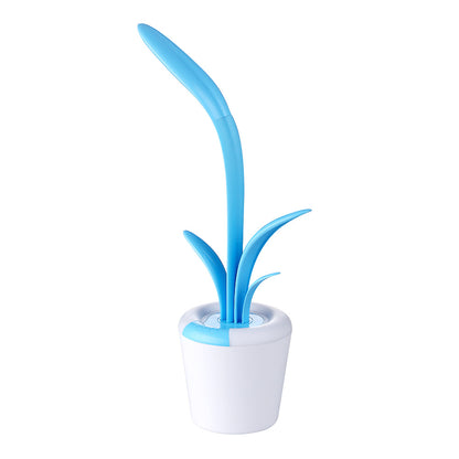 Plant-Shaped Rechargeable LED Table Lamp with Night Light Mode – Blue