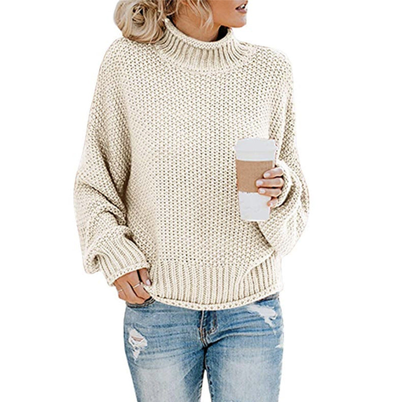 Women's Solid Turtleneck Knit Pullover (photo 3)