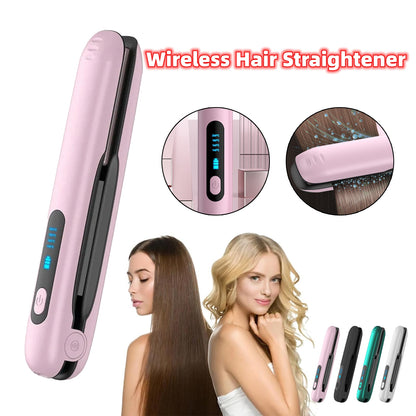 Cordless 2-in-1 Flat Iron and Curler, 5000 mAh