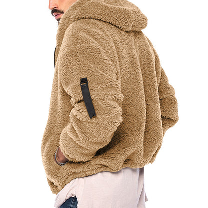 Men's Reversible Plush Hooded Zip Jacket (photo 8)
