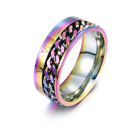 Roman Numeral Spinner Ring with Bottle Opener (photo 7)