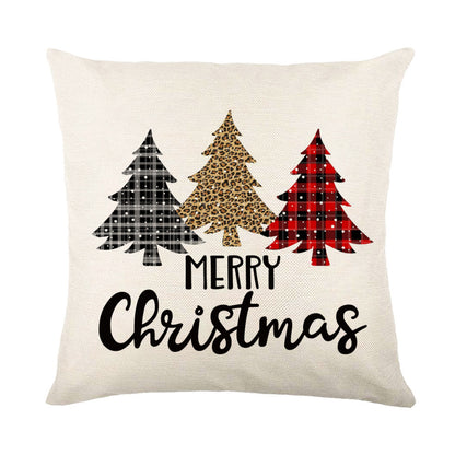 Snowflake Print Christmas Pillow Cover, 45 x 45 cm (photo 13)