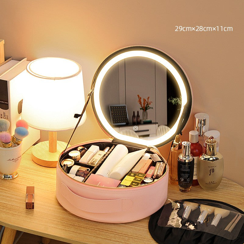 Round LED Mirror Makeup Bag (photo 6)