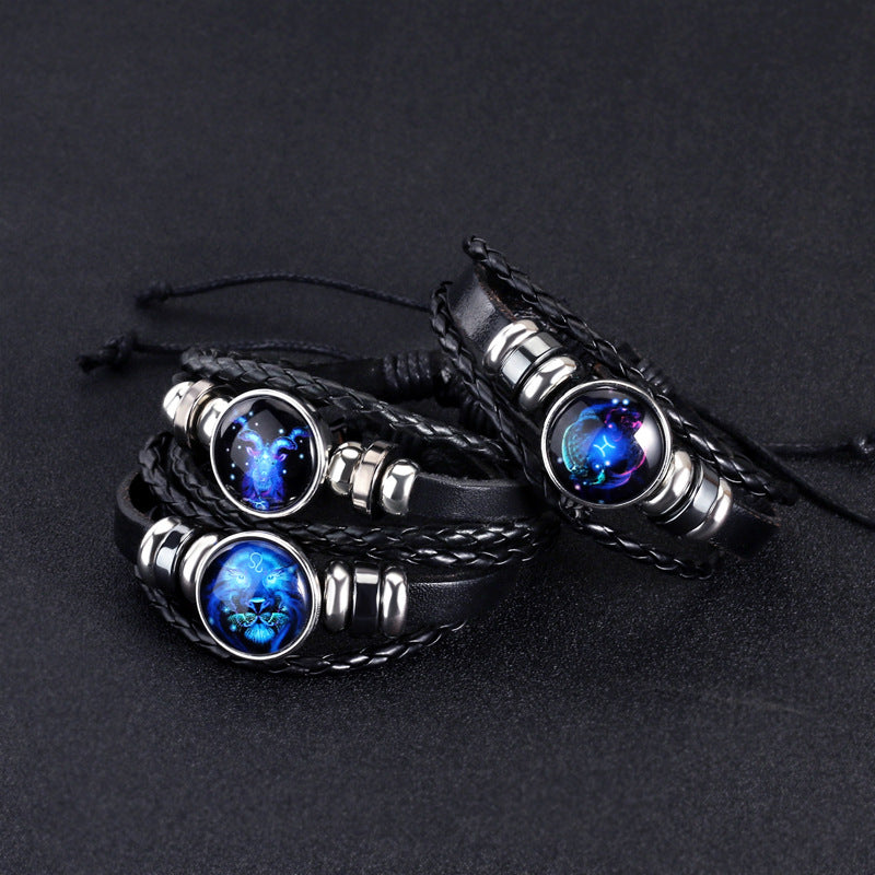 Zodiac Sign Glow-in-the-Dark Braided Bracelet (photo 5)