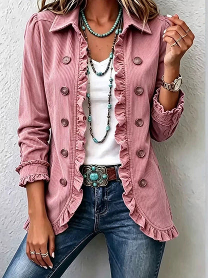 Women's Ruffled Button-Front Knit Cardigan (photo 19)