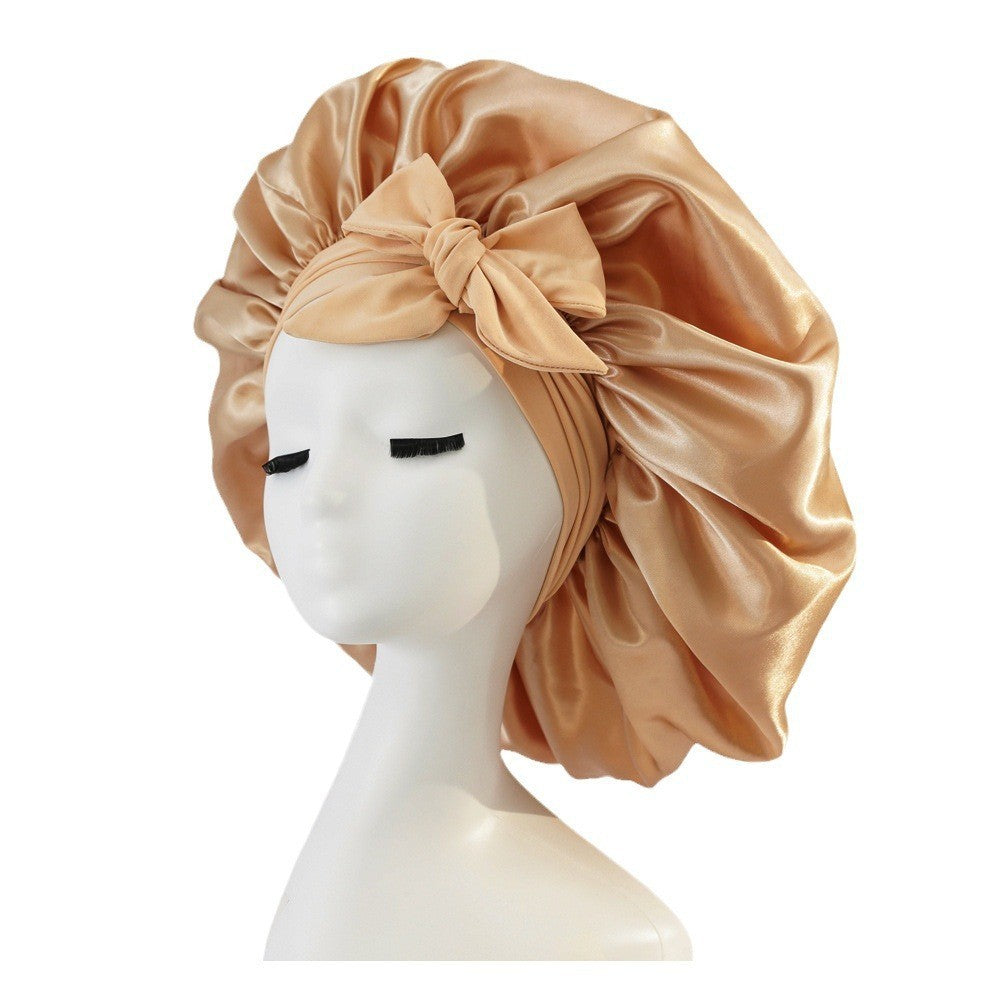 Satin Sleep Bonnet with Ribbon (photo 9)