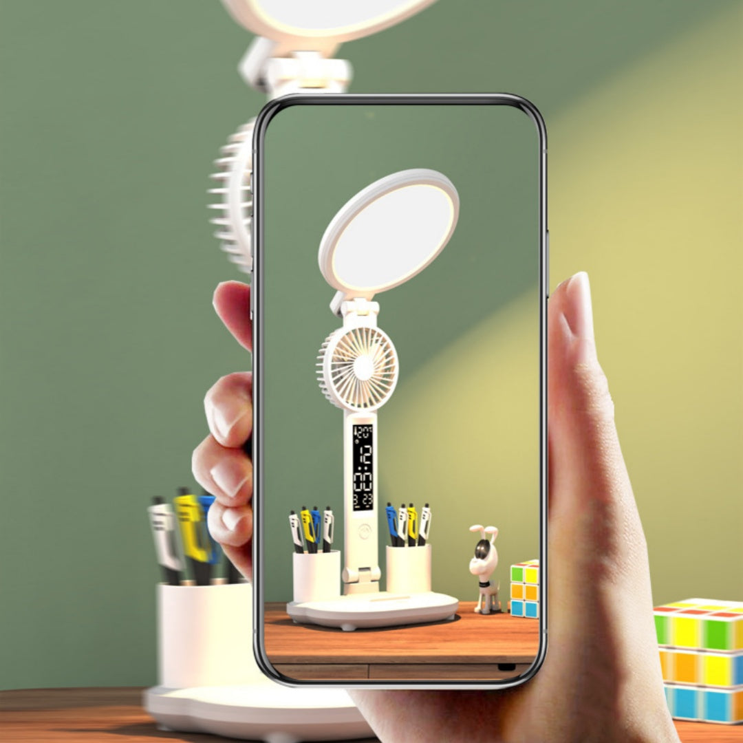 Rechargeable LED Desk Lamp with Clock (photo 5)