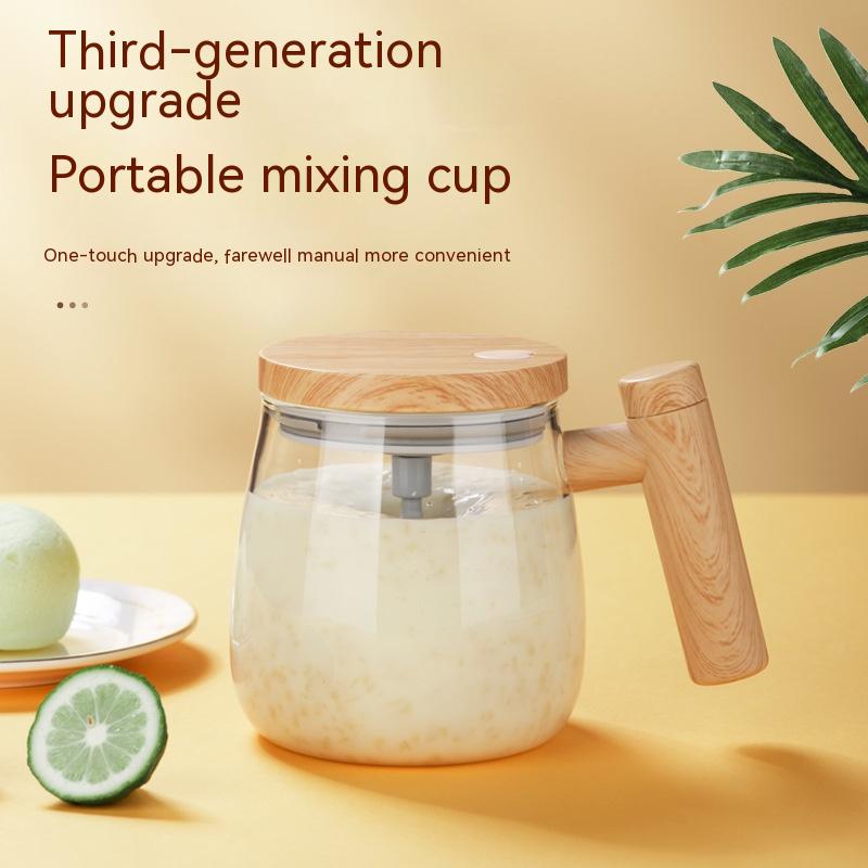 Self-Stirring Glass Coffee Mug, 400 ml (photo 8)