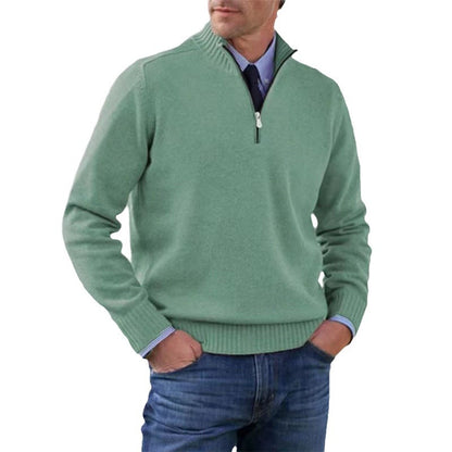 Men's Stand-Collar Zip Knit Sweater (photo 14)