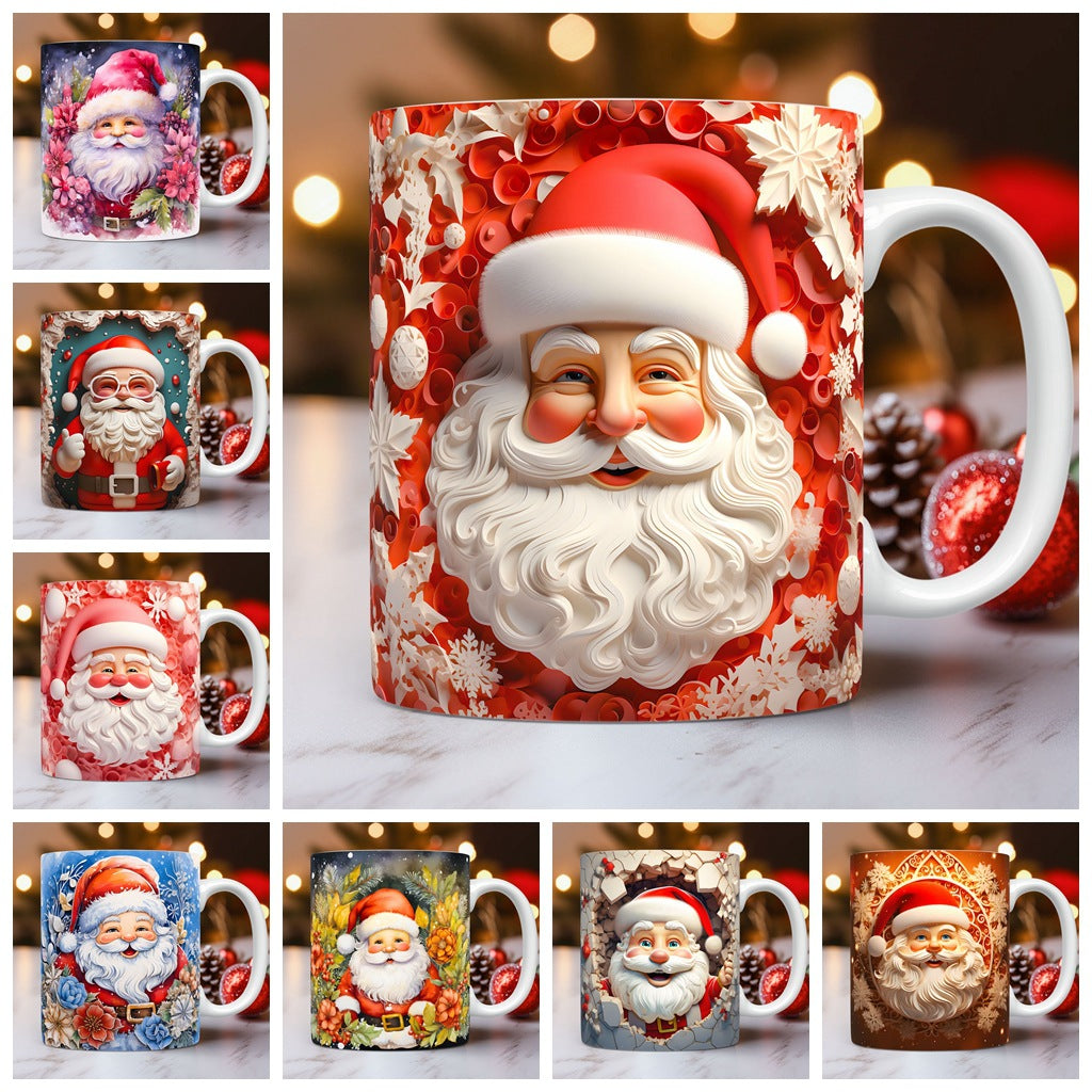 3D Santa Christmas Ceramic Mug, 325 ml (photo 2)