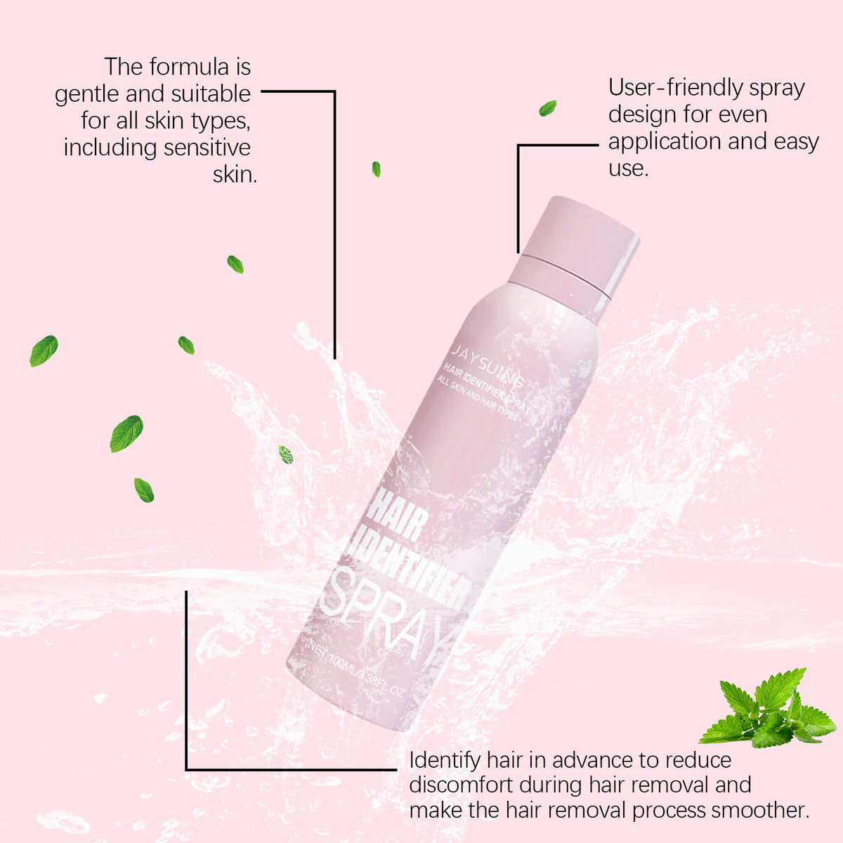 Facial Hair Identifier Spray for Dermaplaning, 100 ml (photo 3)