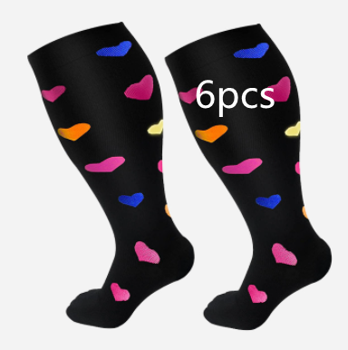 Plus-Size Printed Compression Socks (photo 51)