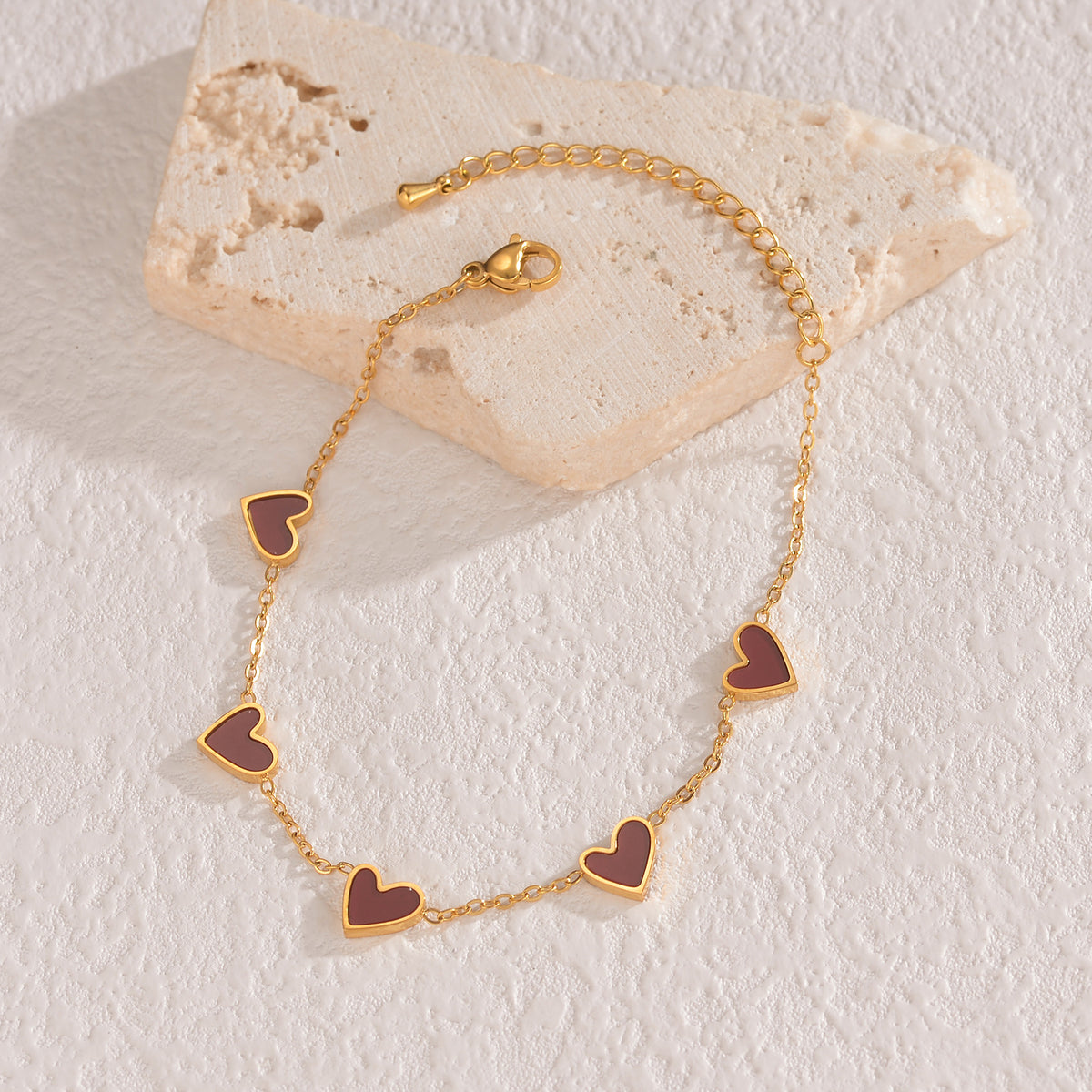 Stainless Steel Enamel Heart Bracelet (photo 8)