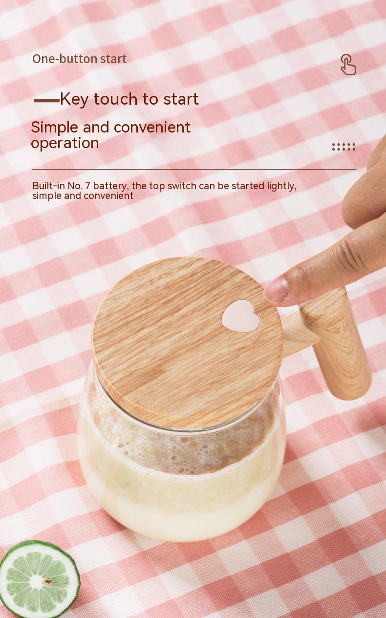 Self-Stirring Glass Coffee Mug, 400 ml (photo 30)