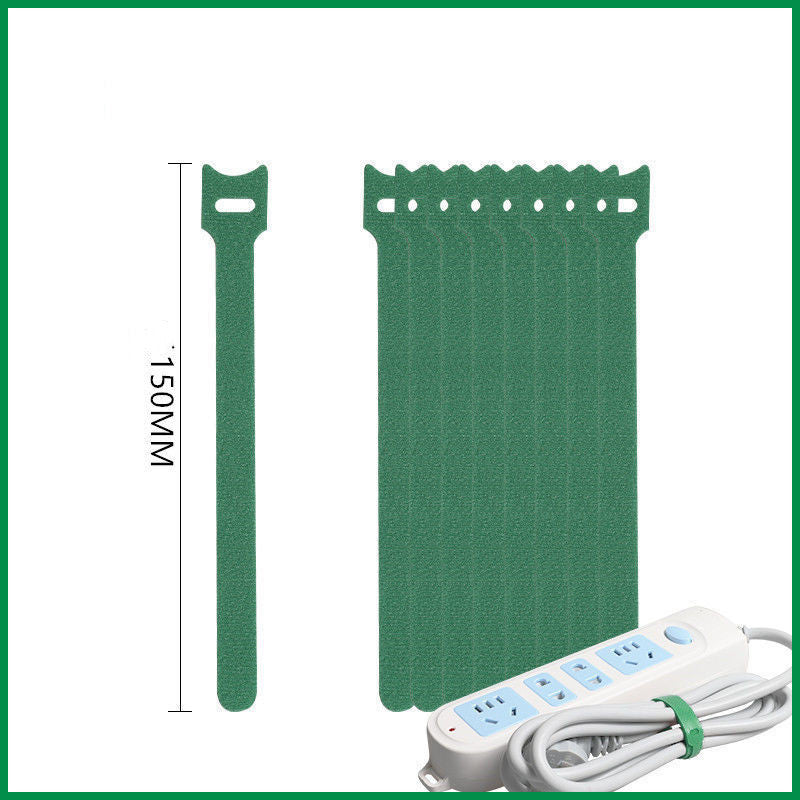 Reusable Hook-and-Loop Cable Ties - Green (photo 2)