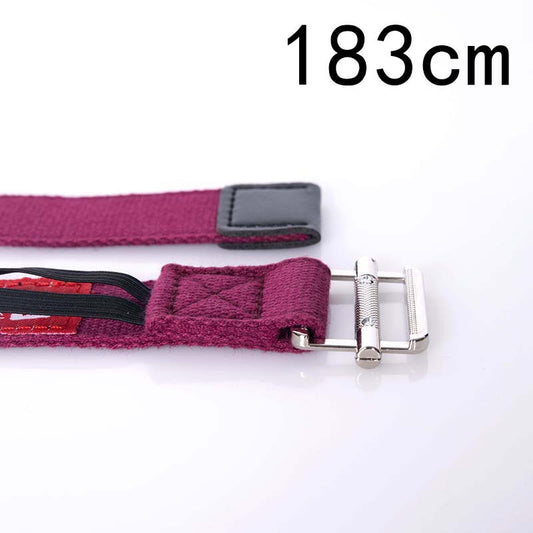 Cotton Yoga Strap with Buckle - Wine Red 6 ft (183 cm) (photo 1)