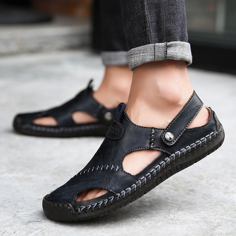 Men's Closed-Toe Adjustable Slide Sandals (photo 2)