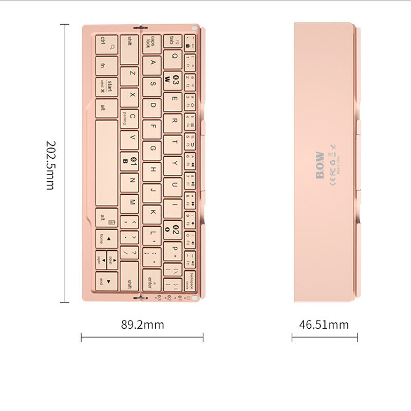 Mini Folding Bluetooth Keyboard with Stand (photo 6)