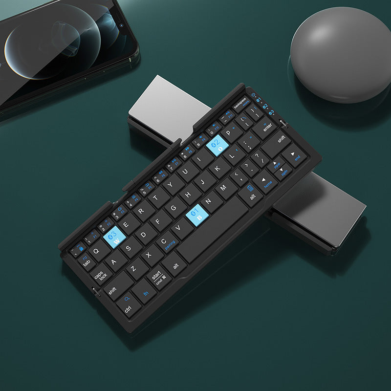 Mini Folding Bluetooth Keyboard with Stand (photo 2)