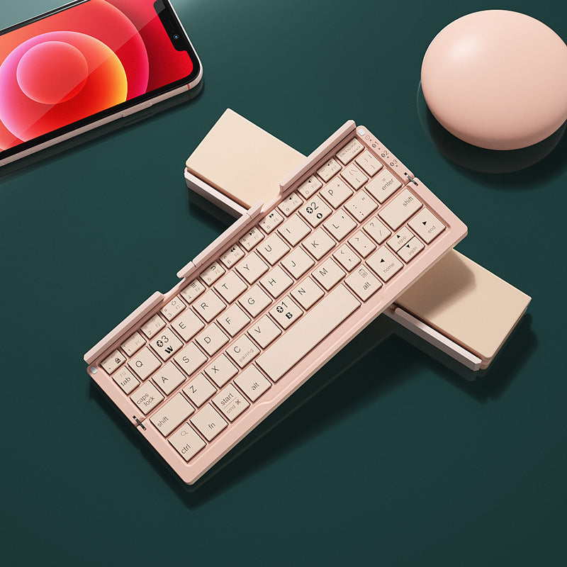 Mini Folding Bluetooth Keyboard with Stand (photo 4)