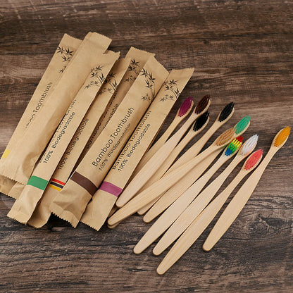 Bamboo Toothbrushes with Soft Bristles (photo 2)