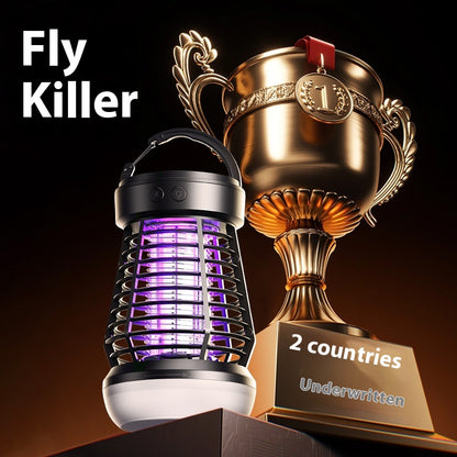 2-in-1 Rechargeable Mosquito Lamp and Bug Zapper Racket (photo 3)