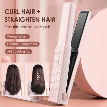 Cordless USB Mini Ceramic Hair Straightener