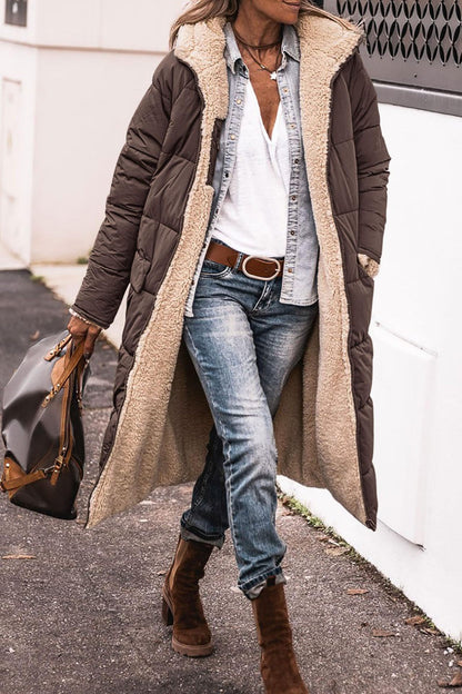 Women's Reversible Hooded Long Coat (photo 12)