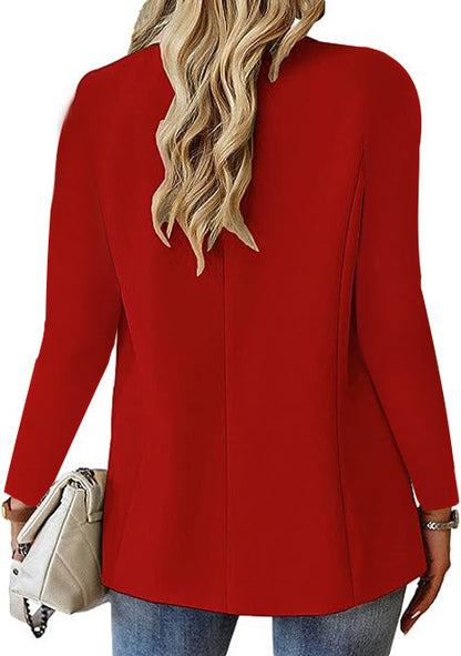 Women's Lapel Button Suit Jacket (photo 24)