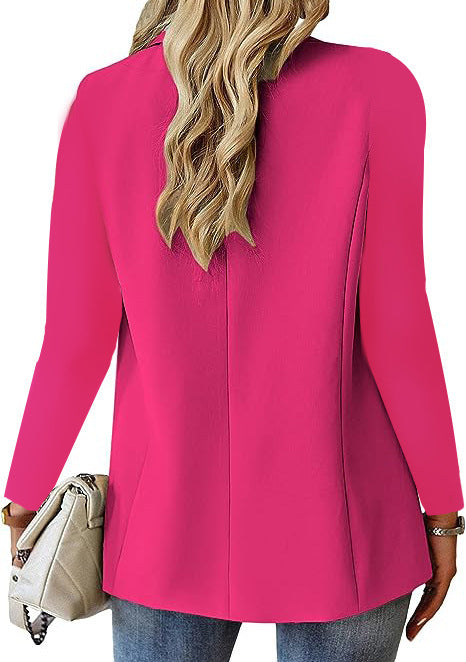 Women's Lapel Button Suit Jacket (photo 4)