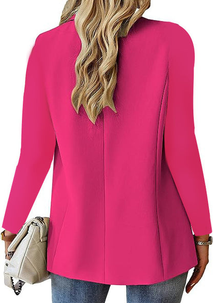 Women's Lapel Button Suit Jacket (photo 4)