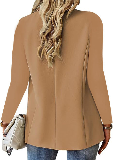 Women's Lapel Button Suit Jacket (photo 10)