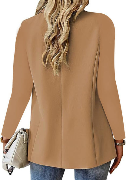 Women's Lapel Button Suit Jacket (photo 10)