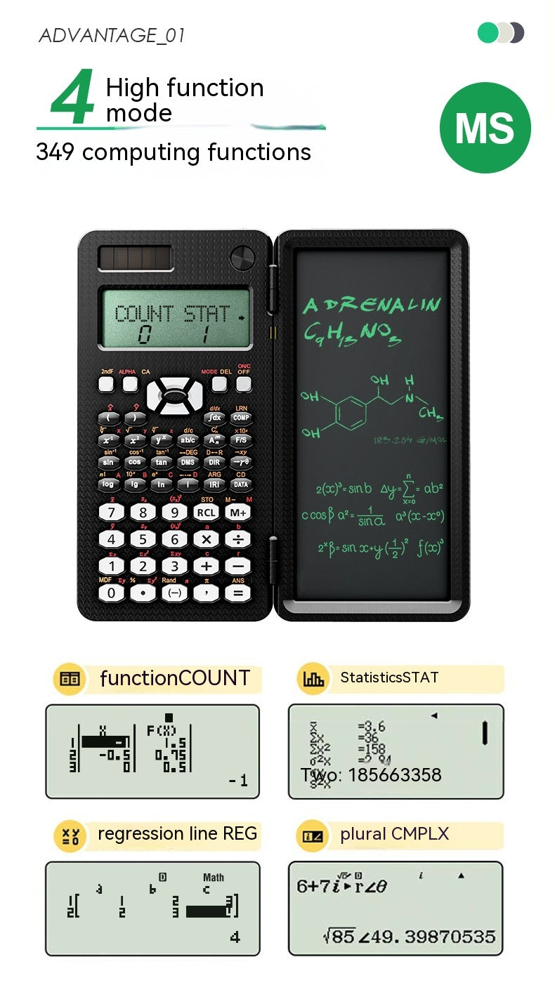 Foldable Scientific Calculator with LCD Writing Pad (photo 17)