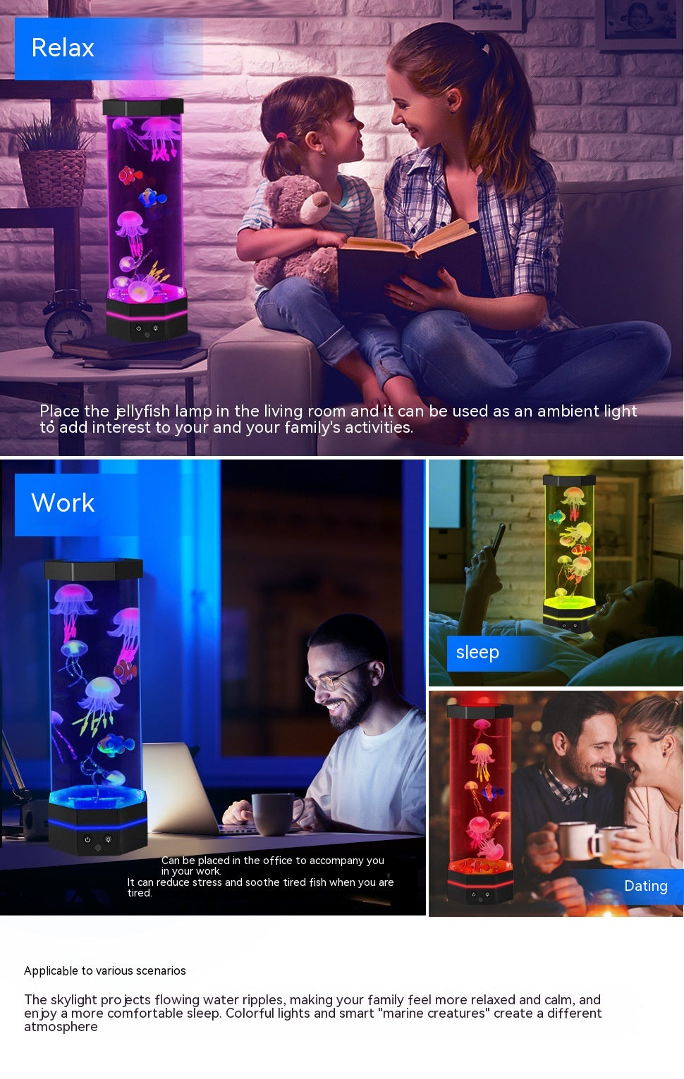 15-Inch Jellyfish Lava Lamp with Remote, 17 Colors (photo 8)