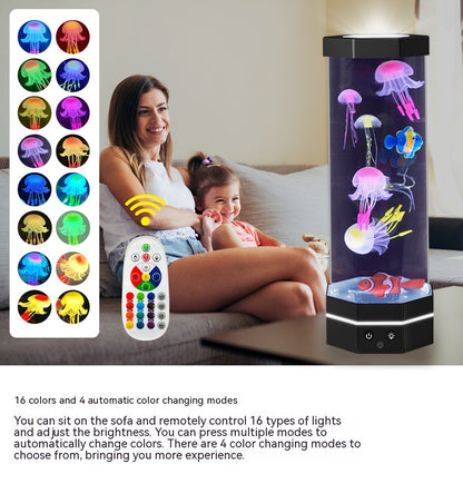 15-Inch Jellyfish Lava Lamp with Remote, 17 Colors (photo 10)