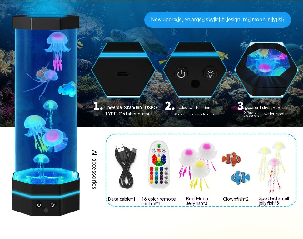 15-Inch Jellyfish Lava Lamp with Remote, 17 Colors (photo 12)
