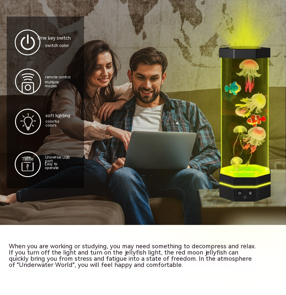 15-Inch Jellyfish Lava Lamp with Remote, 17 Colors (photo 11)