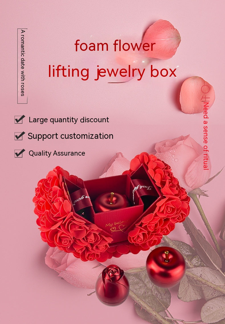 Soap Rose Gift Box with Crystal Pendant Necklace (photo 7)