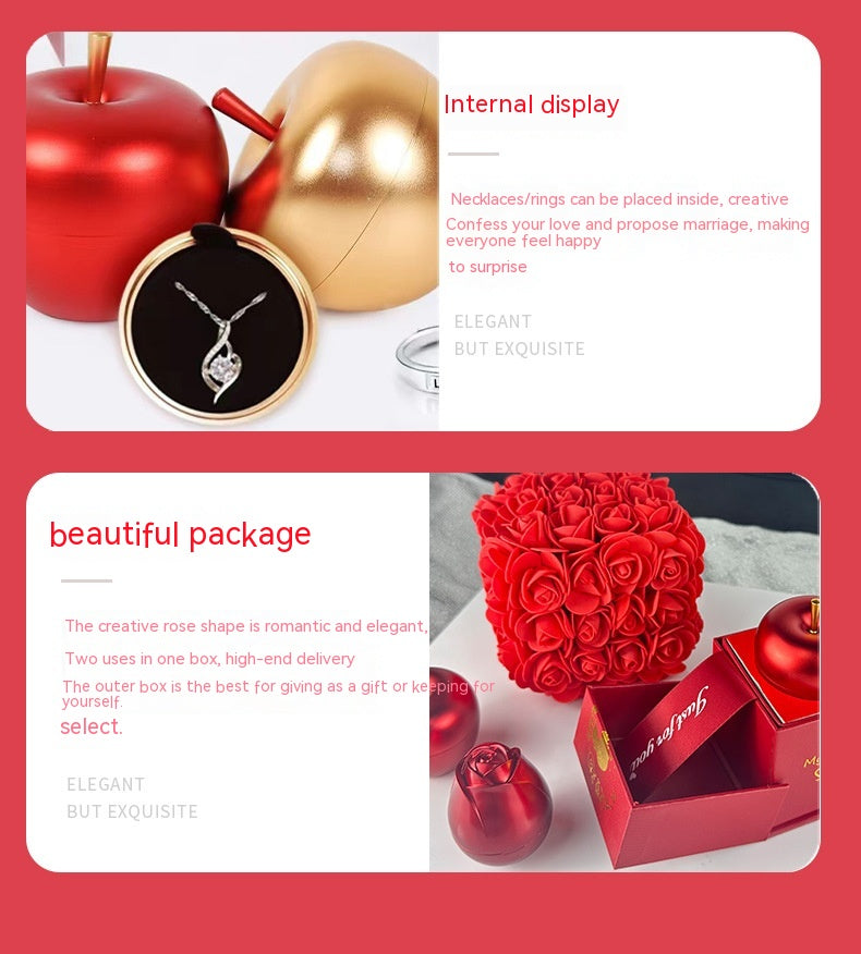 Soap Rose Gift Box with Crystal Pendant Necklace (photo 10)