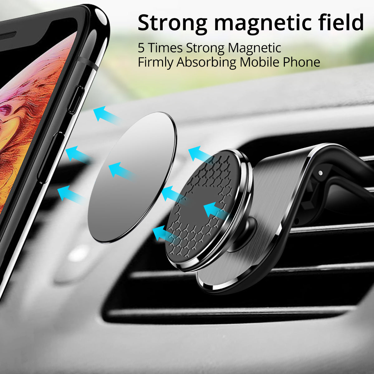 Magnetic Car Air Vent Phone Mount, 360° Rotation