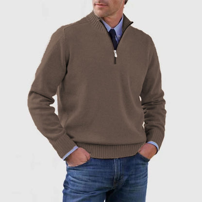 Men's Stand-Collar Zip Knit Sweater (photo 12)