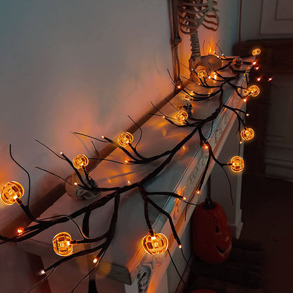 Halloween Bat or Pumpkin LED Vine String Light, 2 m (photo 7)