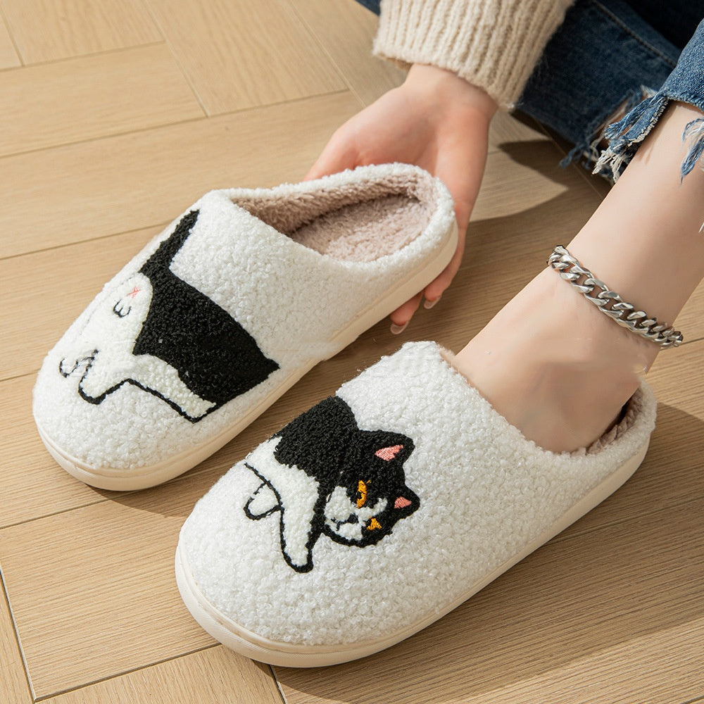 Cartoon Fuzzy Cotton Slippers (photo 3)