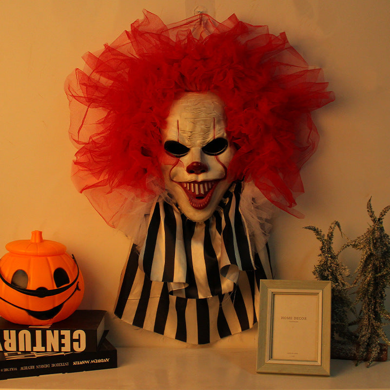 Halloween Horror Clown Door Wreath