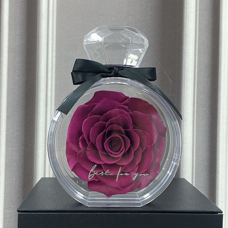 Dried Flower Bouquet in Clear Bottle (photo 7)