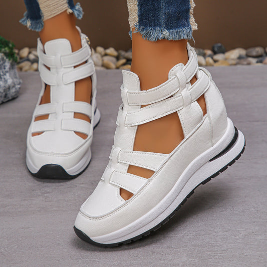 Women's Closed-Toe Cut-Out Platform Sandals