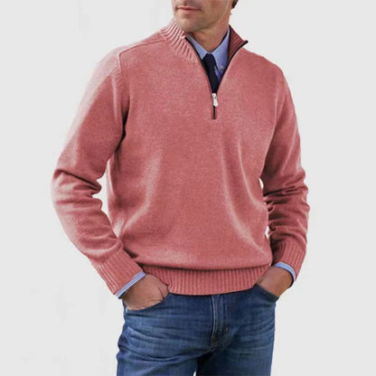 Men's Stand-Collar Zip Knit Sweater (photo 13)